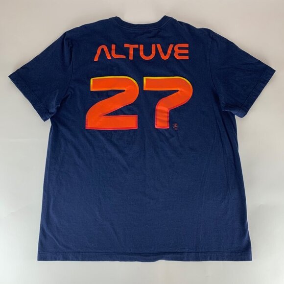 Jose Altuve Houston Astros Navy Blue Nike Space City Crewneck Shirt Mens Large - Picture 4 of 5